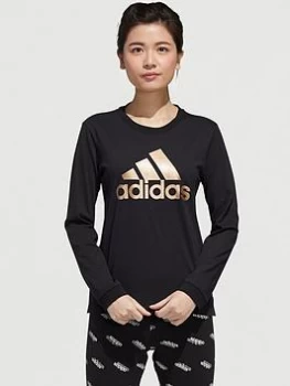 Image of adidas U-4-u Long Sleeve Tee, Black, Size XS, Women