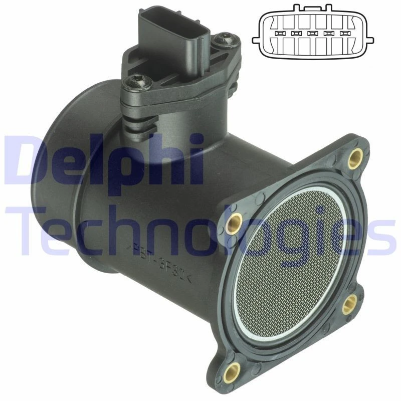 Image of DELPHI Mass air flow sensor DELPHI AF10371-12B1