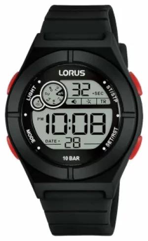 image of Lorus Womens Digital Black Silicone Strap R2363NX9 Watch