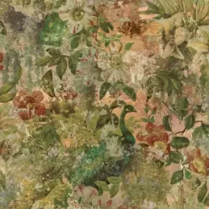 Image of Holden Vintage Peacock Multicoloured Wallpaper