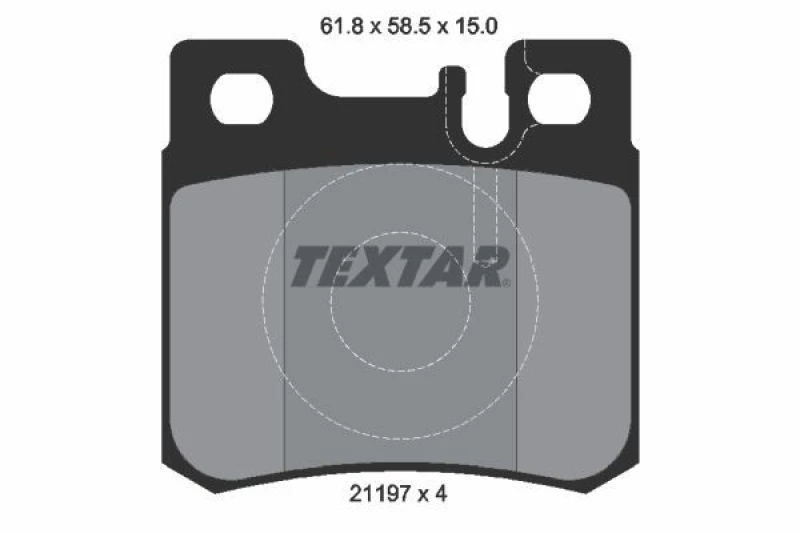 Image of Brake pad set TEXTAR 2119701