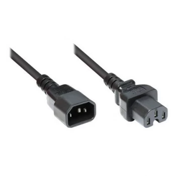 1.8m Black C14 To C15 Cable Mf