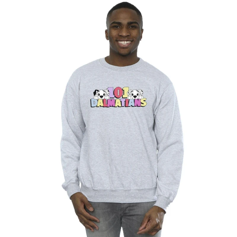 Image of Disney Men 101 Dalmatians Multi Colour Sweatshirt in Grey Size: Small Grey S Male 5059934308121