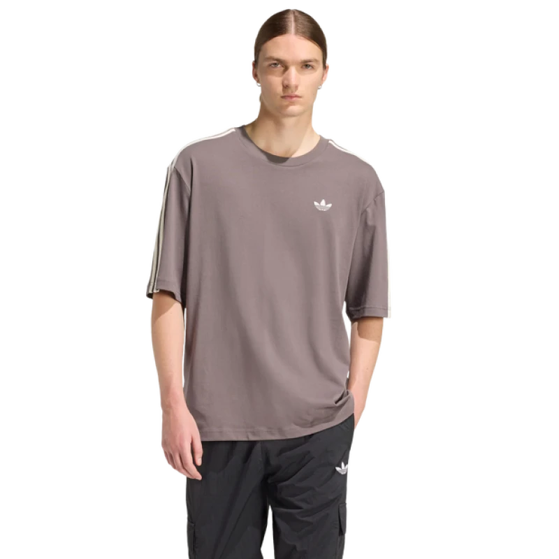Image of Adidas adicolor Men T-Shirts - Grey - Size S - Cotton Jersey