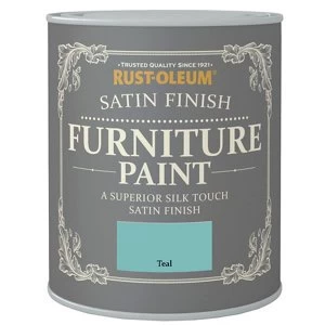 image of Rust-Oleum Teal Satin Furniture Paint 125ml