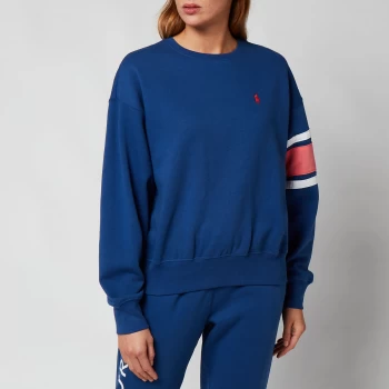 image of Polo Ralph Lauren Womens Relaxed Polo Logo Sweatshirt - Beach Royal - L