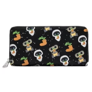 Image of Pop By Loungefly Pixar Earthday Wall-E AOP Zip Around Wallet