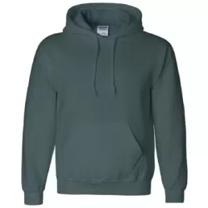 image of Gildan Heavyweight DryBlend Adult Unisex Hooded Sweatshirt Top / Hoodie (13 Colours) (M) (Forest Green)