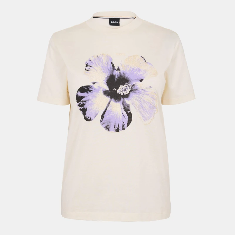 Image of Boss Womens Short-Sleeve Polo Shirt Open White female 10 (M)