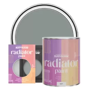 Image of Rust-Oleum Radiator Paint, Matt Finish - Slate - 750ml