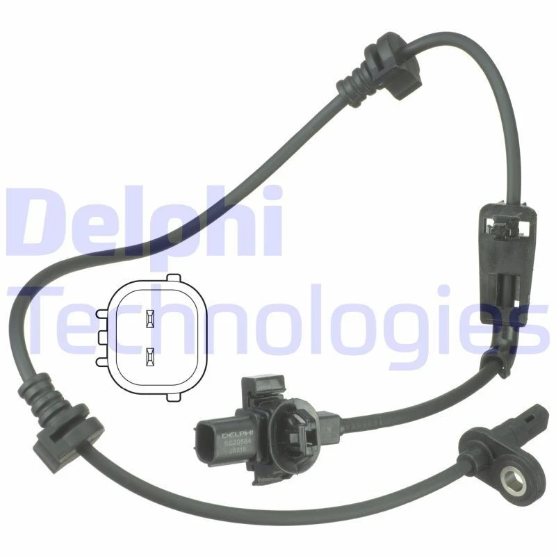 Image of DELPHI SS20584 ABS Sensor Sensor,wheel speed (412)