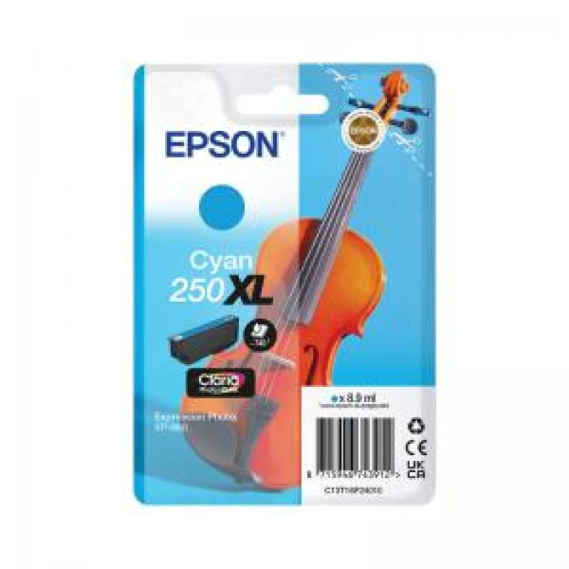 Image of Epson 250XL Cyan High Capacity Ink Cartridge - Violin (Original)
