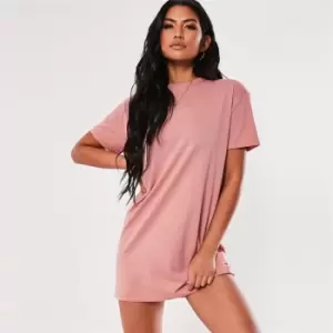 image of Missguided Tshirt Dress - Pink