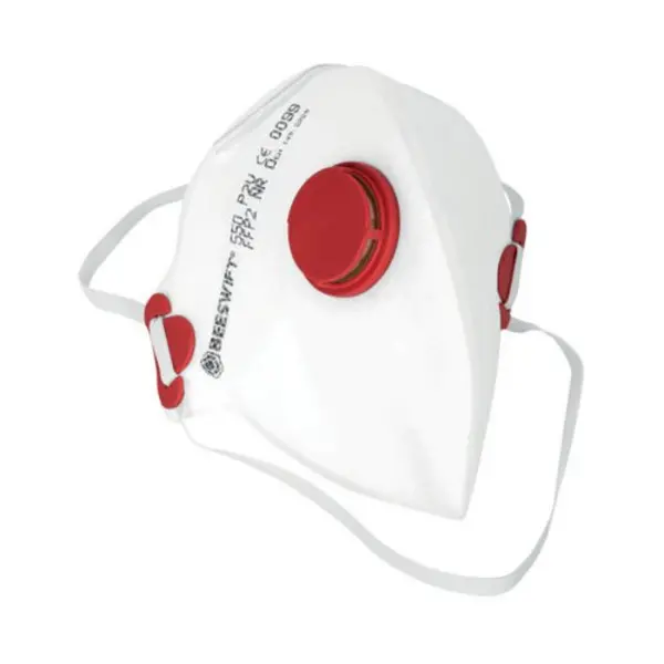 Image of Beeswift Beeswift P2 Face Mask with Valve Fold Flat White (Pack of 20) 2FF2V