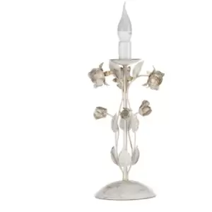 image of Onli Carolina Large Candle Flower Design Table Lamp, Ivory