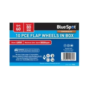 Image of 10 Piece 60 Grit 80MM Flap Wheels in Box