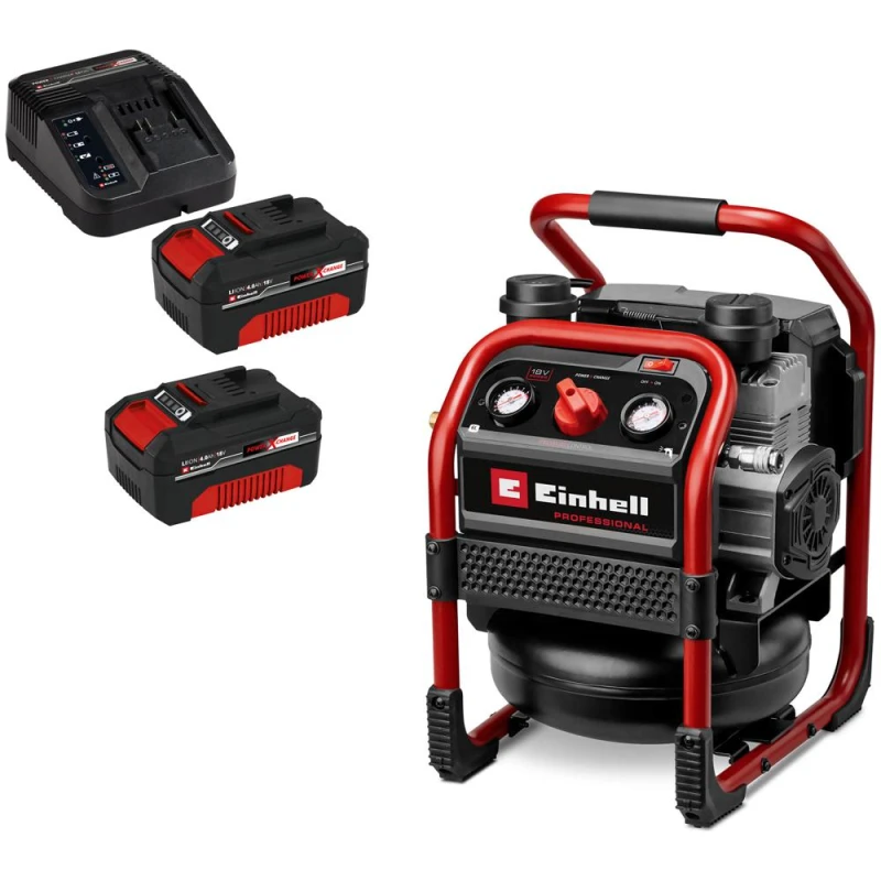 Image of Einhell Professional SILENZZO 18/160 18v Cordless Air Compressor 2 x 4ah Li-ion Charger SILENZZO 18/160