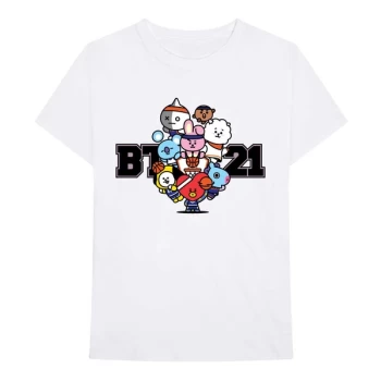 image of BT21 - Dream Team Unisex Large T-Shirt - White