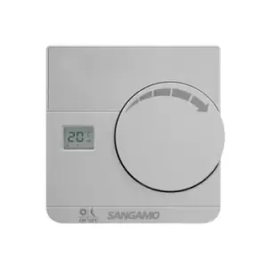 image of Sangamo Electronic Room Thermostat with Digital Display Silver - CHPRSTATDS