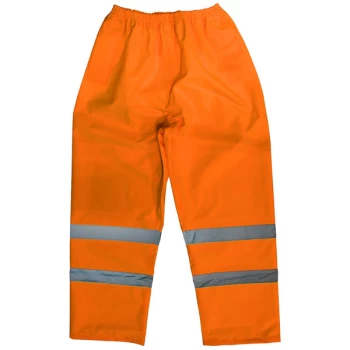 image of Worksafe 807MO Hi-Vis Orange Waterproof Trousers - Medium