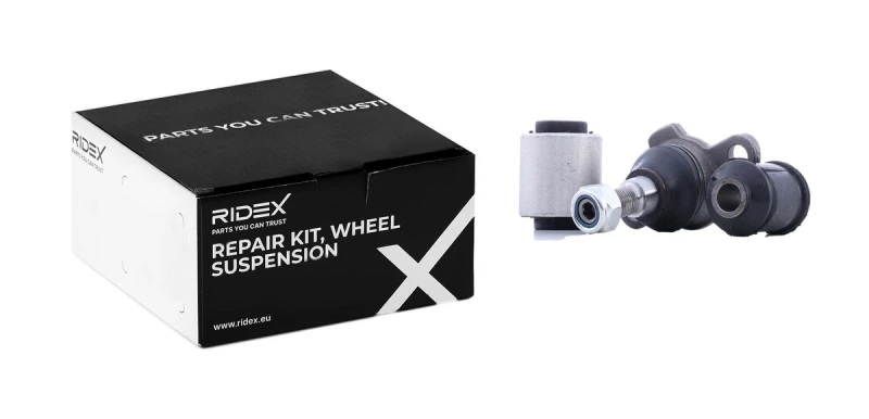 Image of RIDEX 771R0140 Repair Kit, wheel suspension Lower, with rubber mount Repair Kit,wheel suspension (771)