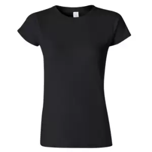 Image of Gildan Ladies Soft Style Short Sleeve T-Shirt (S) (Black)