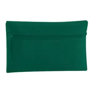 Image of Quadra Classic Zip Up Pencil Case (One Size) (Bottle Green)