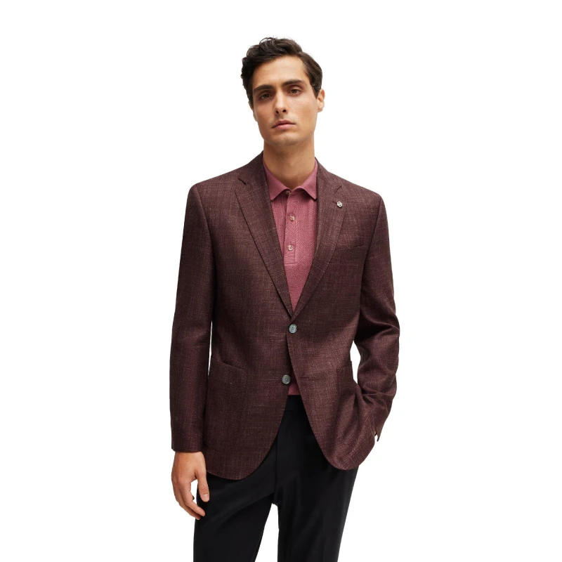 Image of Boss Mens H Janson Formal Jacket Open Red male 36 (46)