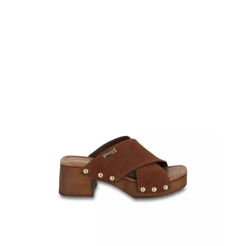 Image of Les Tropeziennes par M.Belarbi Womens heeled mules Les Tropeziennes par M.Belarbi Pipa Marron Female 38