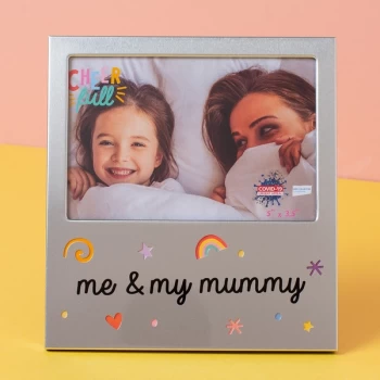 Image of 5" x 3.5" Cheerful Aluminium Photo Frame - Me & My Mummy
