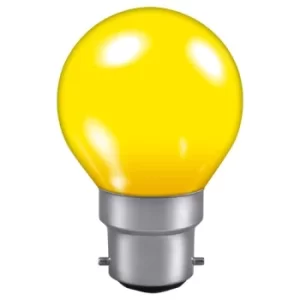 Image of Crompton Colourglazed Round 15W Yellow BC-B22d