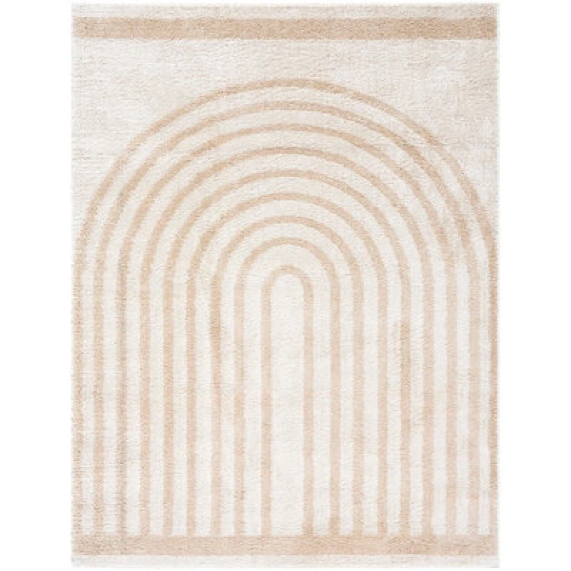 Image of Livabliss Fossay Shag-Washable Beige Brown Green Grey Modern High Pile Living Rug Size: 200cm x 275cm Beige Unisex 200cm x 275 cm