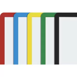 Image of Frame with transparent film, format A2, pack of 10, magnetic, assorted colours