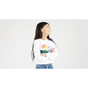 Image of Levis Raglan Crew Sweatshirt - White
