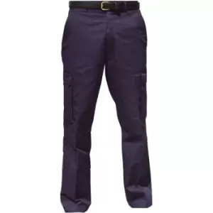 Image of Warrior Mens Cargo Workwear Trousers (46/R) (Harbour Navy) - Harbour Navy
