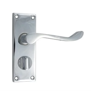 Image of Select 100mm Scroll Privacy Lock - Chrome