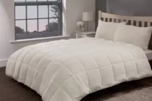 Image of BHS Home Cream Teddy Bear Fleece 13.5 Tog Duvet - King size