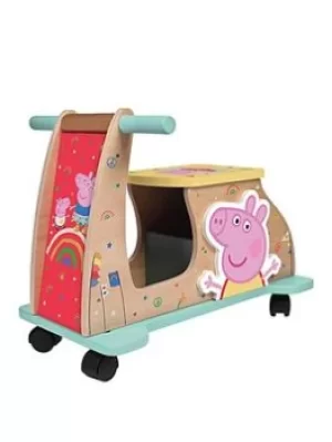 image of Peppa Pig Wooden Ride On Scooter, One Colour