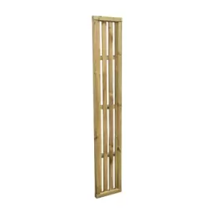 Image of Forest 6' x 1 Pressure Treated Vertical Slatted Garden Screen Panel (1.8m x 0.3m) - Natural Timber