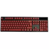Image of Tai Hao ABS Double Shot UK Layout Keycaps Red White Legends