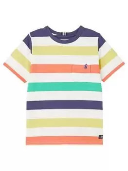 image of Joules Boys Laundered Stripe Short Sleeve T-Shirt - Multi, Size 5 Years