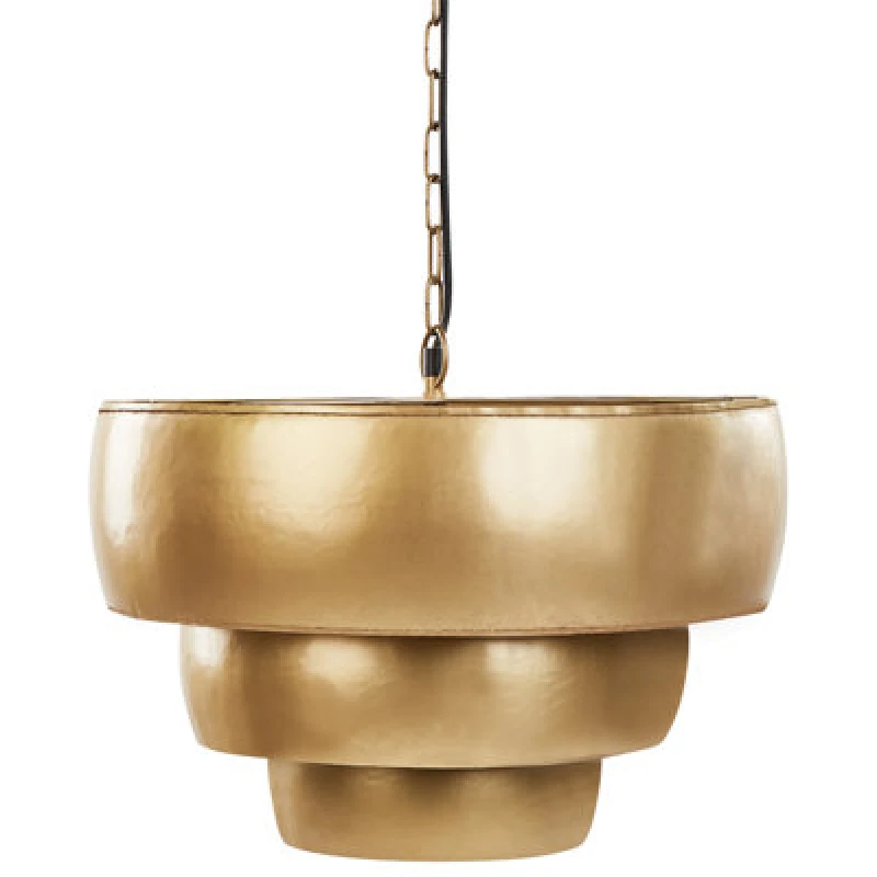 Image of Beliani Pendant Lamp Mbango Metal Gold