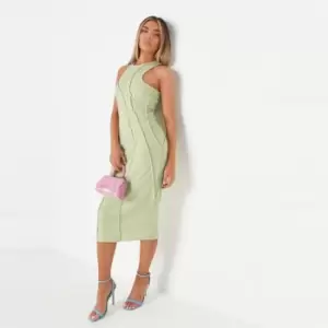 Missguided Petite Racer Back Midi Dress - Green