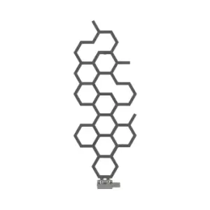 Image of Terma Hex Matt Grey Vertical Designer Radiator, (W)486mm X (H)1200mm