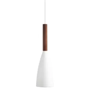 image of Pure Dome Pendant Ceiling Light White, E27