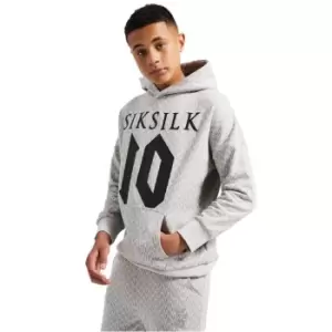 image of SikSilk x Messi Monogram Hoodie - Grey