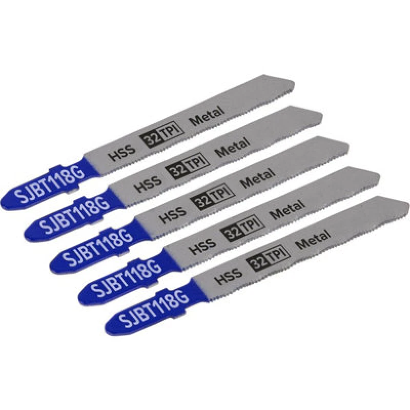 Image of Loops 5 PACK - 75mm METAL Jigsaw Blade Set - 32 TPI Milled & Wavy Teeth Precision Cut Multi