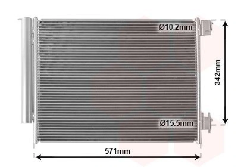 Image of VAN WEZEL Air conditioning condenser VAN WEZEL 15005700