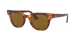 image of Ray-Ban Square Striped Havana Sunglasses, Havanna/Brown, Women