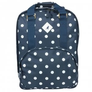 Image of Kangol Waxed Spot Backpack - Navy Spot